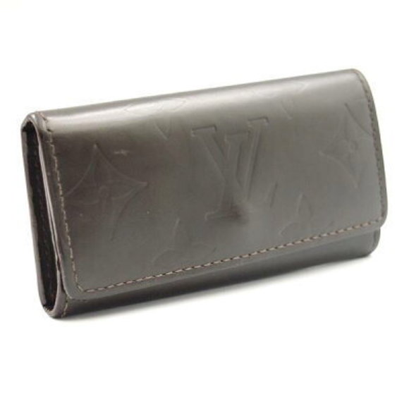 Louis Vuitton Monogram B Leather Black Case Matte Multicle Key - Picture 1 of 1